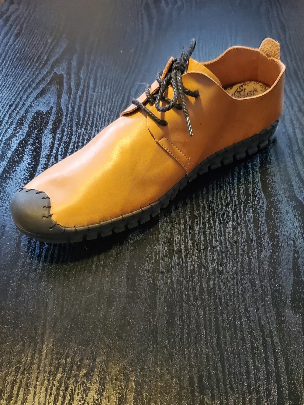 Men's Casual Leather Lace-Up Loafers in Tan